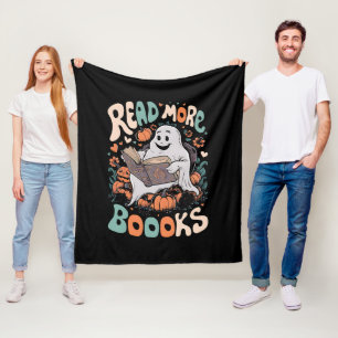 Schattigee Ghost Lees meer Boeken Leraar Halloween Fleece Deken