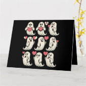 Schattigee Ghost Lover Heart Valentijnsdag Funny C Kaart (Gele Bloem)