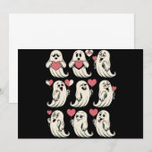 Schattigee Ghost Lover Heart Valentijnsdag Funny C Kaart (Voorkant / Achterkant)