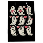 Schattigee Ghost Lover Heart Valentijnsdag Funny C Medium Cadeauzakje (Voorkant)