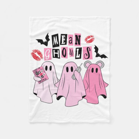 Schattigee Ghost Mean Ghouls Fun Halloween Kostuum Fleece Deken (Voorkant)
