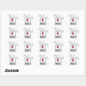 Schattigee Ghost met Boo Envelope Seals Vierkante Sticker (Vel)