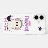 Schattigee Ghost met Hoofdtelefoon Halloween iPhon Case-Mate iPhone Case (Achterkant (horizontaal))