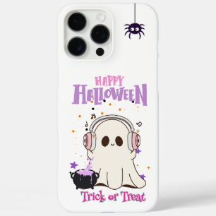 Schattigee Ghost met Hoofdtelefoon Halloween iPhon iPhone 16 Pro Max Hoesje