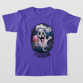 Schattigee Ghost met Ice Cream Halloween T-shirt