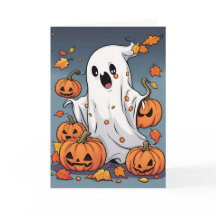 Schattigee Ghost met Pumpkins Halloween