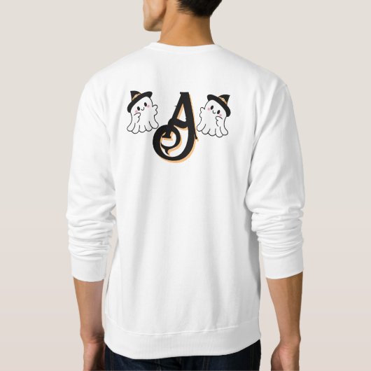 Schattigee "Ghost Mode On" Custom Name Initiaal Ha Trui (Achterkant)