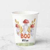 Schattigee Ghost Mushroom Halloween Boo Baby showe Papieren Bekers (Achterkant)