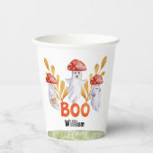 Schattigee Ghost Mushroom Halloween Boo Baby showe Papieren Bekers (Voorkant)