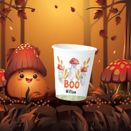 Schattigee Ghost Mushroom Halloween Boo Baby showe Papieren Bekers