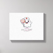 Schattigee Ghost Nurse Boo Boo Crew Halloween Clas Canvas Afdruk (Voorkant)