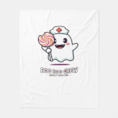 Schattigee Ghost Nurse Boo Boo Crew Halloween Clas Fleece Deken (Voorkant)