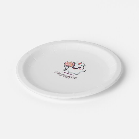 Schattigee Ghost Nurse Boo Boo Crew Halloween Clas Papieren Bordje (Gekanteld)