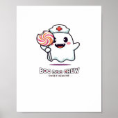 Schattigee Ghost Nurse Boo Boo Crew Halloween Clas Poster (Voorkant)