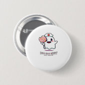 Schattigee Ghost Nurse Boo Boo Crew Halloween Clas Ronde Button 5,7 Cm (Voorkant /achterkant)