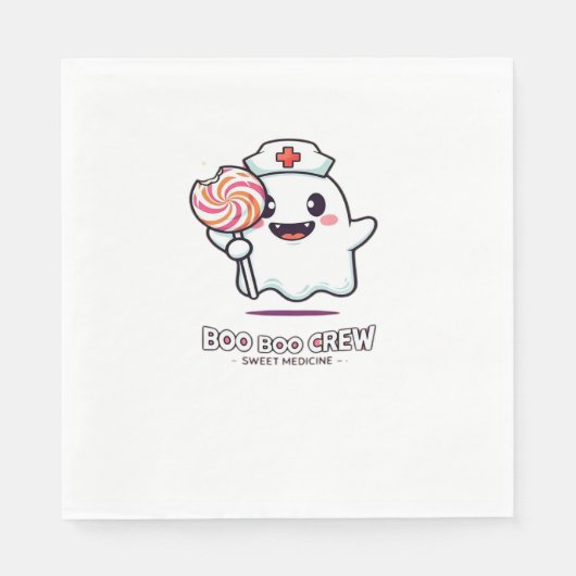 Schattigee Ghost Nurse Boo Boo Crew Halloween Clas Servet (Voorkant)