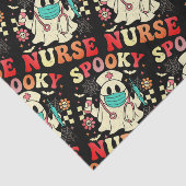 Schattigee Ghost Nurse Halloween Graphic Retro Pas Tissuepapier (Detail)