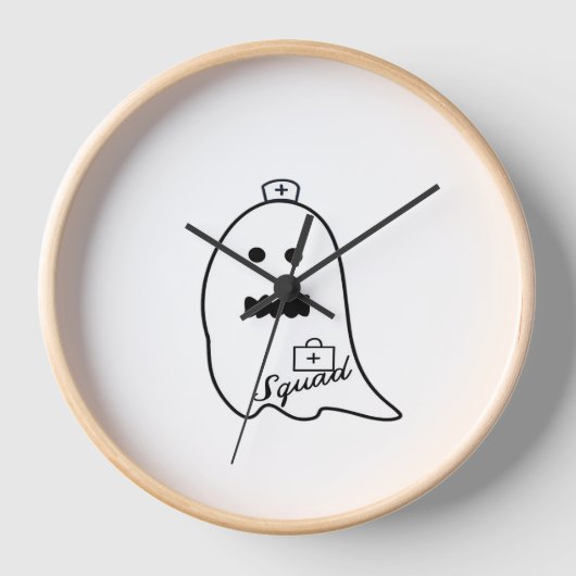 Schattigee Ghost Nurse Halloween Hand getrokken Ho (Voorkant)