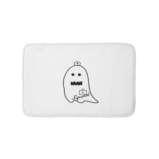Schattigee Ghost Nurse Halloween Hand getrokken Ho Badmat (Voorkant)
