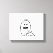 Schattigee Ghost Nurse Halloween Hand getrokken Ho Canvas Afdruk (Voorkant)