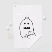 Schattigee Ghost Nurse Halloween Hand getrokken Ho Golfhanddoek (Insitu)
