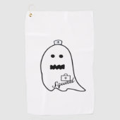 Schattigee Ghost Nurse Halloween Hand getrokken Ho Golfhanddoek (Voorkant)