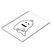 Schattigee Ghost Nurse Halloween Hand getrokken Ho Notitieboek (Linkerzijde)