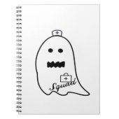 Schattigee Ghost Nurse Halloween Hand getrokken Ho Notitieboek (Voorkant)