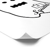 Schattigee Ghost Nurse Halloween Hand getrokken Ho Poster (Hoek)