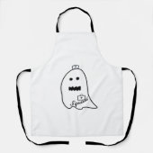 Schattigee Ghost Nurse Halloween Hand getrokken Ho Schort (Voorkant)
