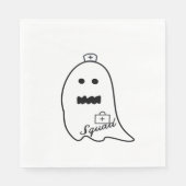 Schattigee Ghost Nurse Halloween Hand getrokken Ho Servet (Voorkant)