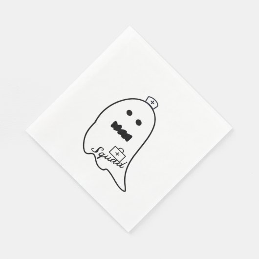 Schattigee Ghost Nurse Halloween Hand getrokken Ho Servet (Hoek)