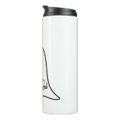 Schattigee Ghost Nurse Halloween Hand getrokken Ho Thermosbeker (Geroteerd rechts)