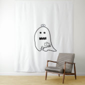 Schattigee Ghost Nurse Halloween Hand getrokken Ho Wandkleed (In situ)