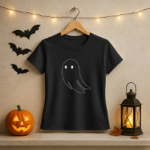 Schattigee Ghost Outline Gift Halloween T-shirt