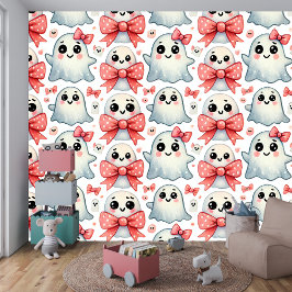 Schattigee Ghost Pastel Halloween Theme Design Behang
