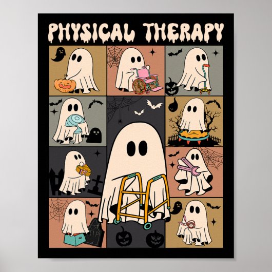 Schattigee Ghost Physical Therapy PT Fysiotherapeu Poster (Voorkant)