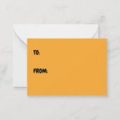 Schattigee Ghost Plaid Bow Halloween Trick Treat Notitiekaartje (Achterkant)