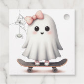 Schattigee Ghost Pumpkin Bat Halloween Bedankjes Labels (Achterkant)