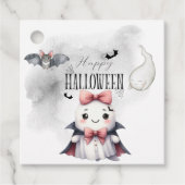 Schattigee Ghost Pumpkin Bat Halloween Bedankjes Labels (Voorkant)
