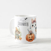 Schattigee Ghost Pumpkin Bat Halloween Koffiemok (Voorkant links)