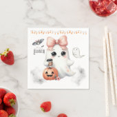 Schattigee Ghost Pumpkin Bat Halloween Servet (Insitu)