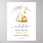 Schattigee Ghost Pumpkin Boo Halloween Baby shower Poster (Voorkant)