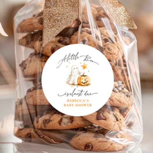 Schattigee Ghost Pumpkin Boo Halloween Baby shower Ronde Sticker