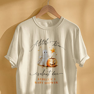 Schattigee Ghost Pumpkin Boo Halloween Baby shower T-shirt