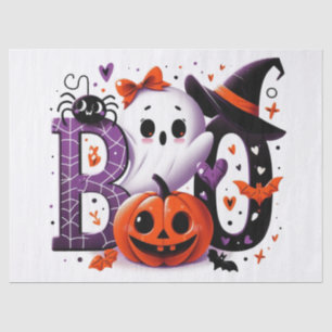 Schattigee Ghost & Pumpkin 'Boo' Halloween Decoupa Tissuepapier