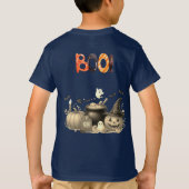 Schattigee Ghost & Pumpkin BOO Kinder Halloween T- T-shirt (Achterkant)