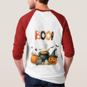 Schattigee Ghost & Pumpkin BOO T-shirt (Achterkant)
