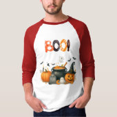 Schattigee Ghost & Pumpkin BOO T-shirt (Voorkant)