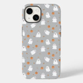 Schattigee Ghost & Pumpkin Grey Halloween Pattern Case-Mate iPhone Case (Achterkant)